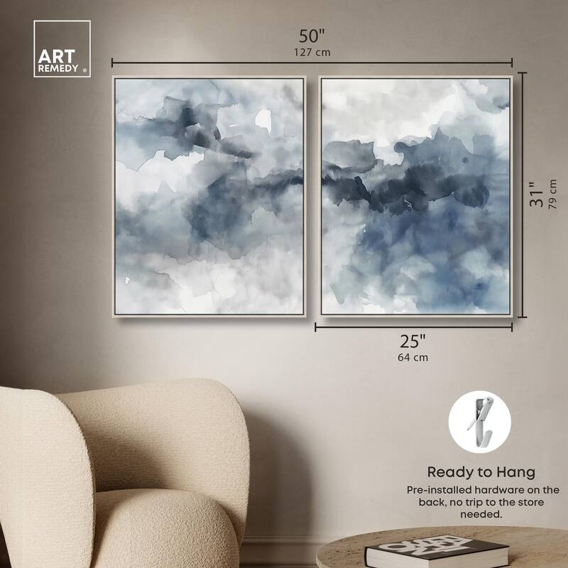 Calming Tides Canvas Set of 2 by Art Remedy