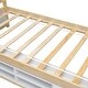 preview thumbnail 8 of 32, House Bed with Shelves,Roof Frame and Under Bed Storage Unit,Twin/Full Size