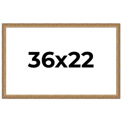 36x22 Frame Red Solid Wood Picture Frame Width 1.75 Inches | Interior Frame Depth 1 13/16 Inches