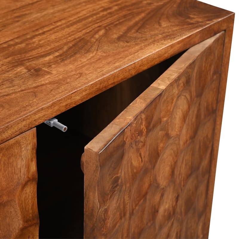 Lydia Contemporary Hardwood Storage Sideboard by Sevita - 38" W x 18" D x 34" H