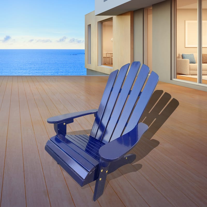 Adirondack Chair Lounge Chair with Armrests, Reading Chair Accent Chair Leisure Chair Reception Chair Side Chair - Blue