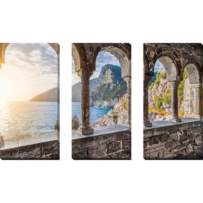 "Chiesa Di San Pietro, Italy" 3 Piece Set on Canvas