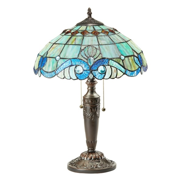Gracewood Hollow Asdreni 20-inch Stained Glass Tiffany Lamp - 14