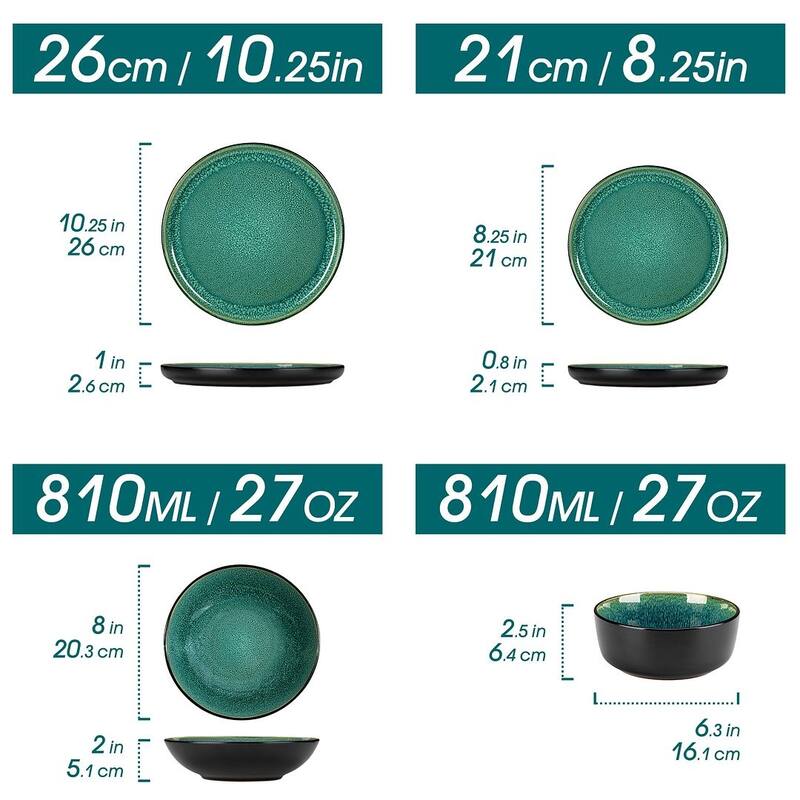 Vancasso PLAYA Kiln-Change Glaze Dinnerware Sets (16/18/24pc)