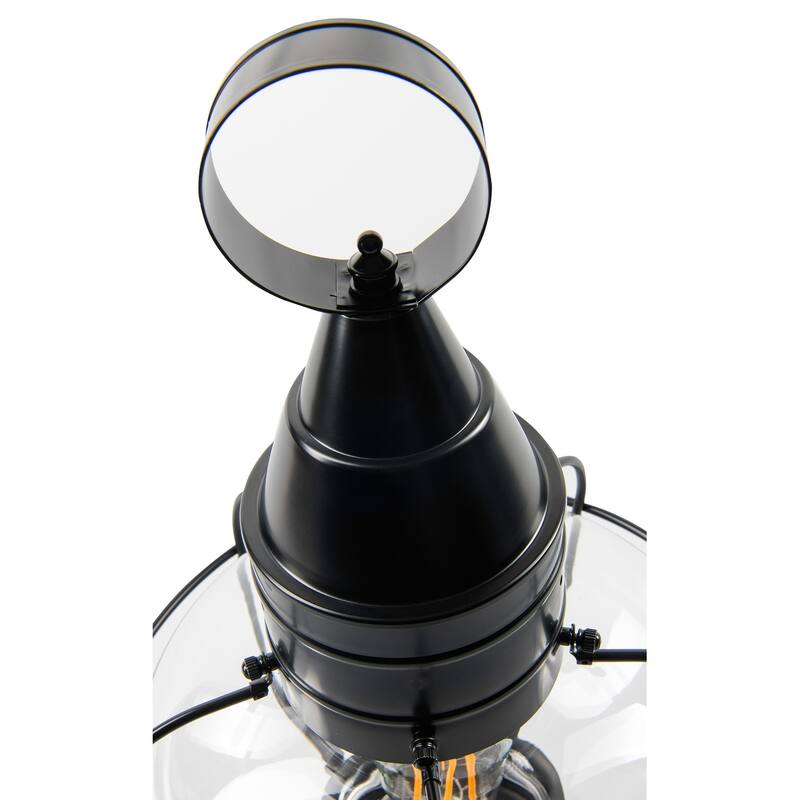 Elk Home Classic Onion Outdoor Post Light - Gun Metal with Clear Glass