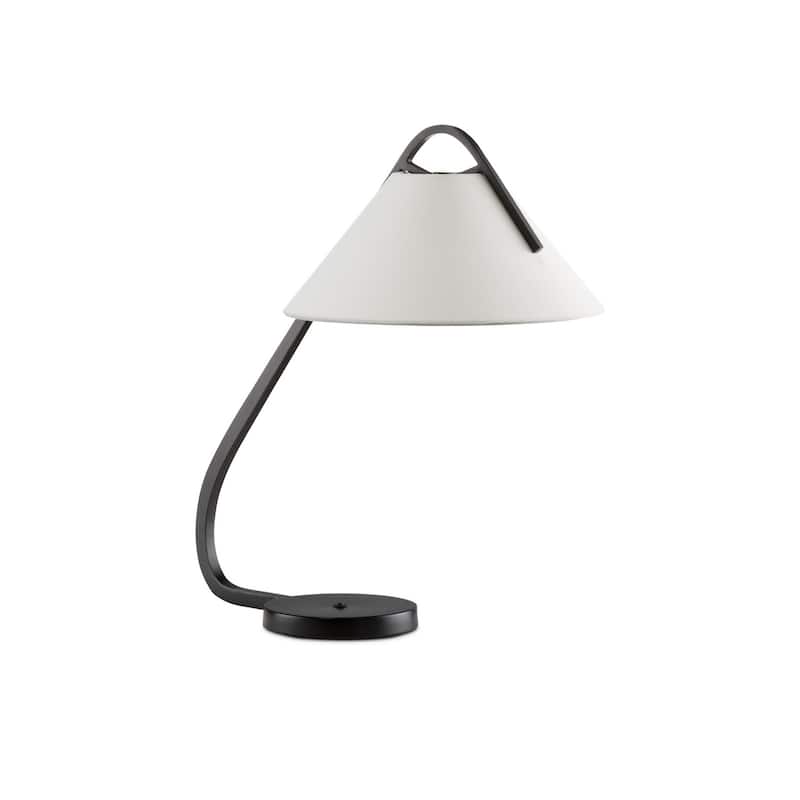 Currey & Company Frey Black Desk Lamp - 22.75"h x 14"w x 22.5"d - 22.75"h x 14"w x 22.5"d