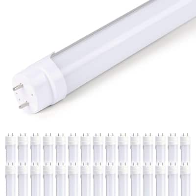 Luxuries 4FT LED T8 Ballast Bypass Type B Light Tube, 18W, Single-Ended & Dual-Ended Connection, 2300lm, 6500K (30pcs) - 30pcs