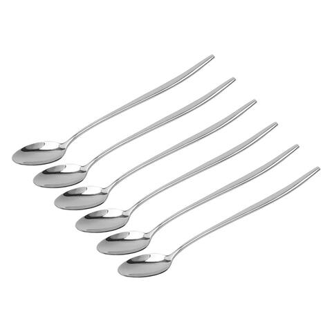 6pcs 8.1'' Length Ice Cream Spoon Stainless Steel Handle for Kitchen