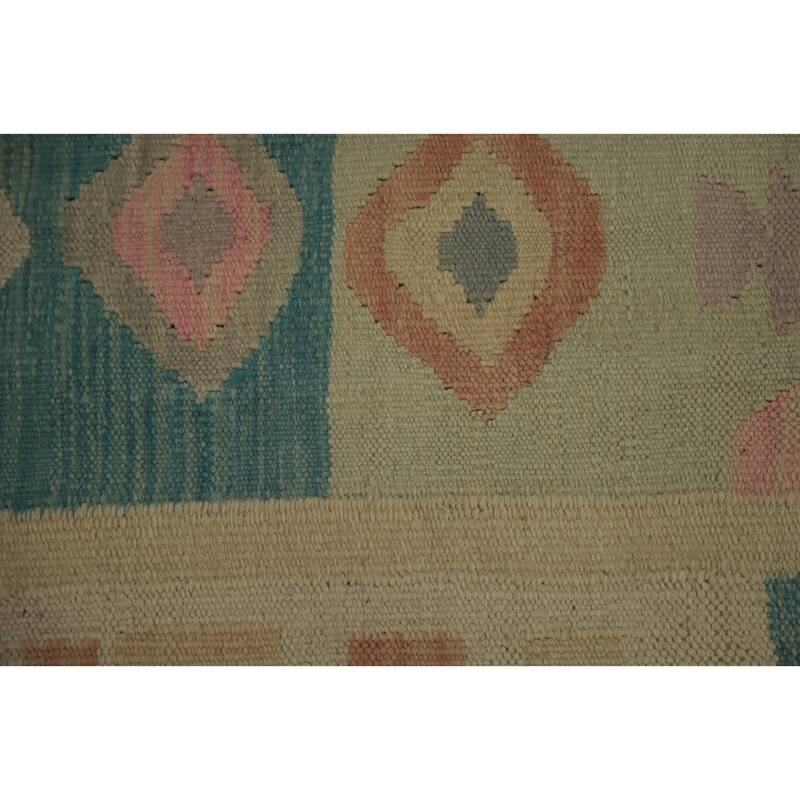 Hand Woven Oriental 100% Wool Carpet Southwestern Tribal Multi-Colored Kilim Area Rug - 6' 4'' X 4' 0''