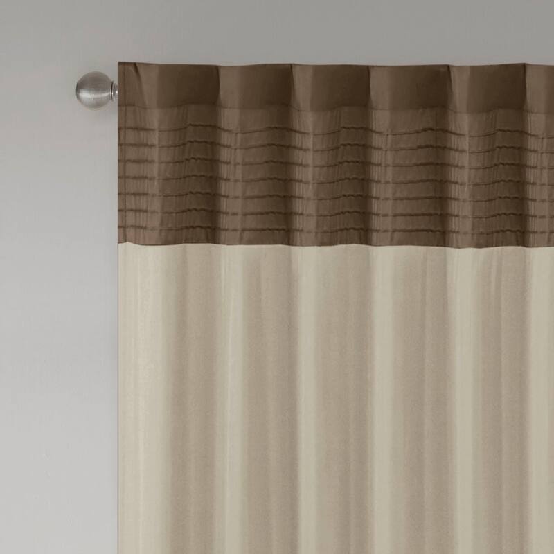 Polyoni Pintuck Curtain Panel(Only 1 Pc Panel)