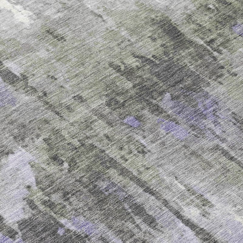 Machine Washable Indoor/ Outdoor Abstract Modern Chantille Rug