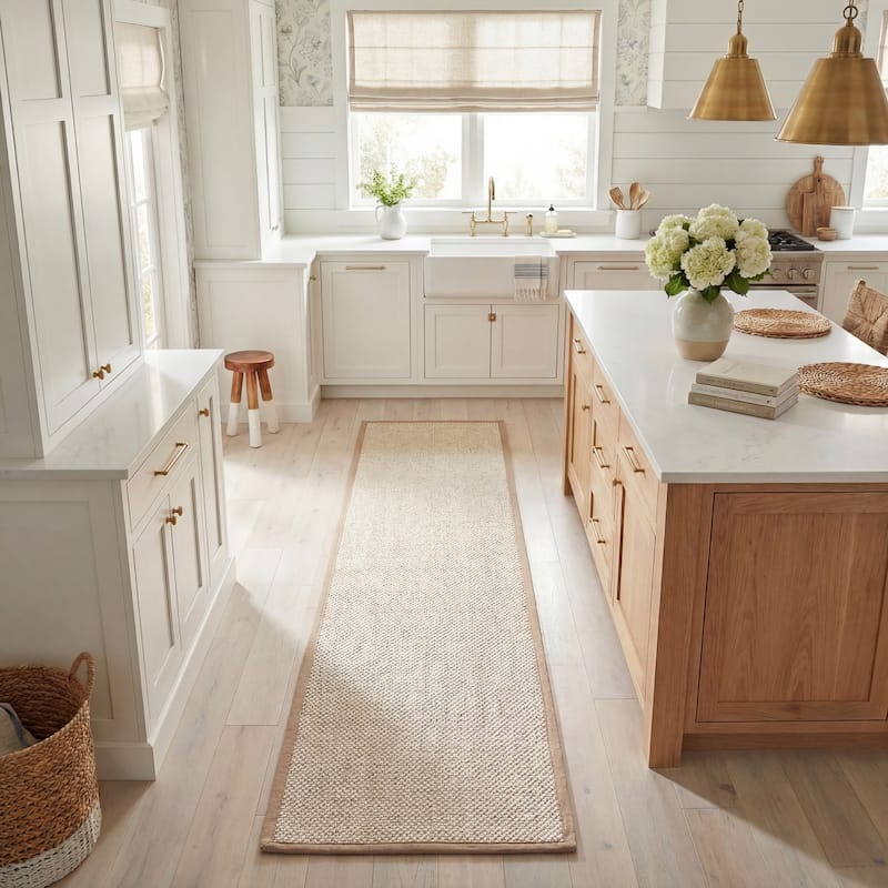 SAFAVIEH Natural Fiber Lorine Casual Border Sisal Rug