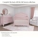 preview thumbnail 6 of 6, Evolur Aurora Pink Wood Seven-drawer Double Dresser