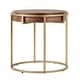 preview thumbnail 1 of 5, iNSPIRE Q Modern Cooke Round End Table with Metal Base Natural Finish