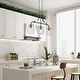 preview thumbnail 12 of 16, Modern Farmhouse 3-Light Linear Chandelier Seeded Glass Island Lights for Dining Room - L25"x W 5"x H 14"