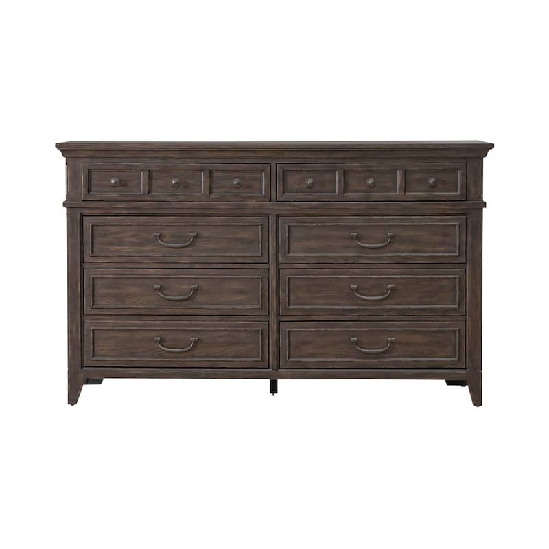 Paradise Valley Saddle Brown 8 Drawer Dresser
