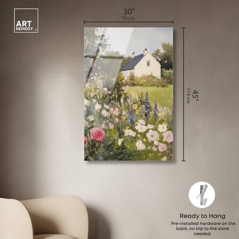 Floral Farmhouse II Acrylic by Art Remedy, Ready to Hang