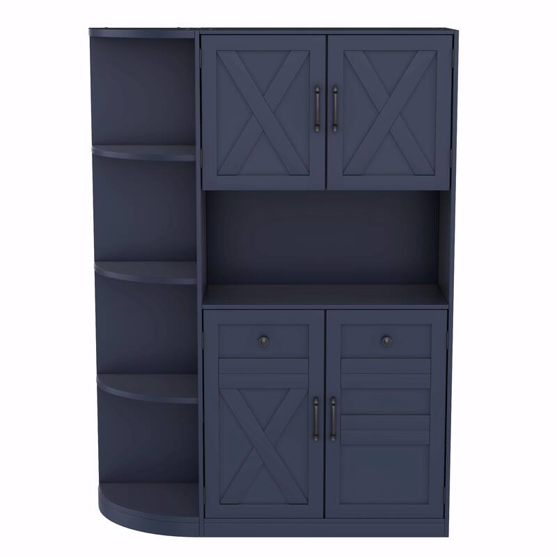 Multifunctional Left-Right Combination Hall Cabinet with Storage and 4 Hooks