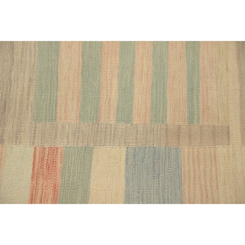 Hand Woven Oriental 100% Wool Carpet Southwestern Tribal Multi-Colored Kilim Area Rug - 6' 9'' X 5' 0''
