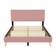 preview thumbnail 3 of 8, Modern Queen Upholstered Bed Frame with Corduroy Storage Bench.