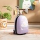 preview thumbnail 13 of 20, 16 Inch Kids Carry-On Luggage Hard Shell Suitcase with Wheels - 13" x 10.5" x 19"-32" Pink
