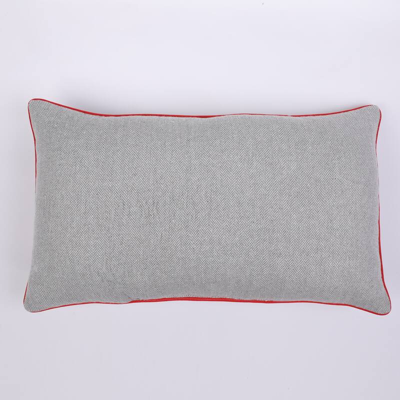 Christmas Cardinals Lumbar Throw Pillow