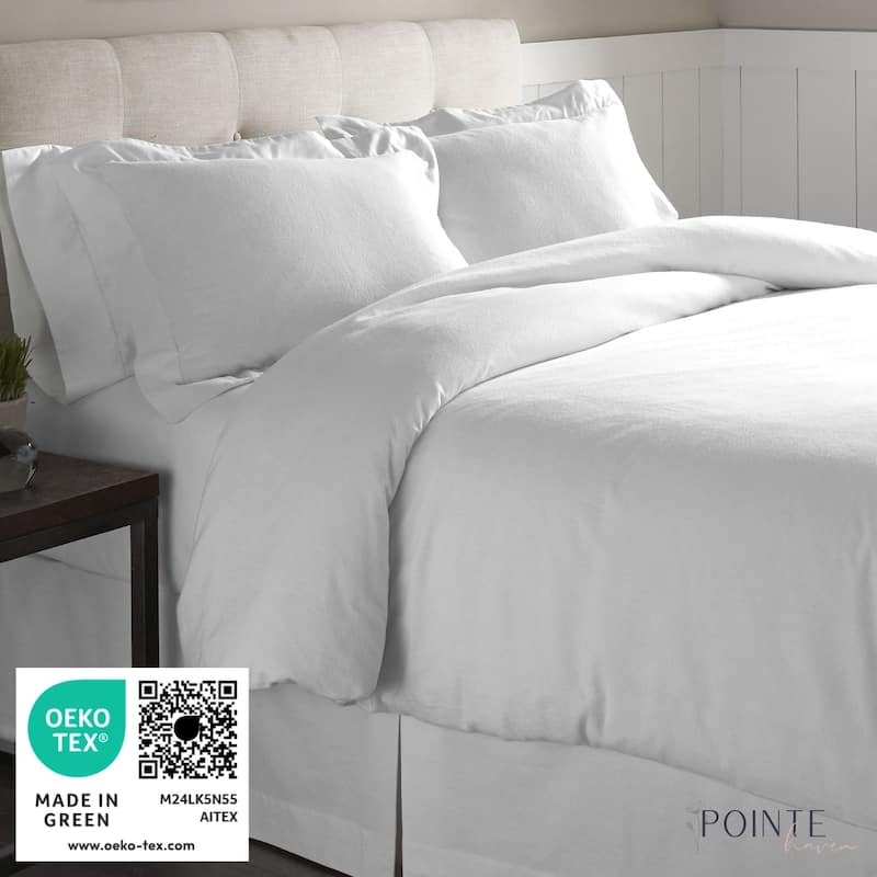 Pointehaven Plaid Luxury Flannel Heavy Weigh 180 GSM 100% Cotton Bed Sheet Set