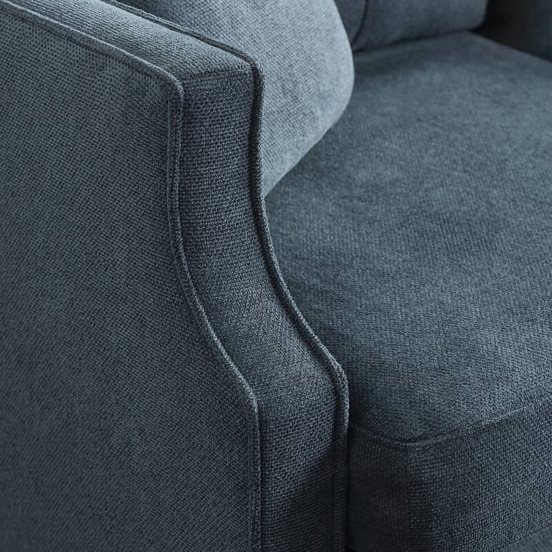 Loveseats 2 Seater Sofa For Primary Living Space,Bed Room,Office,Waterproof Fabric,USB Charge Port,2 Pillows,Wood Legs
