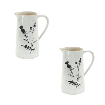 Ceramic Pitcher Vase (Set of 2)