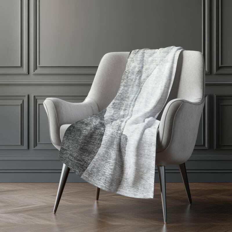 Premium Machine Washable Casual Contemporary Sherpa Throw Blanket