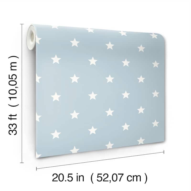 Advantage Starry Motif Light Blue Geometric Wallpaper