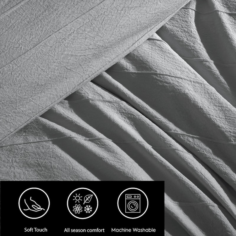 Vera Wang Woven Tucks Duvet Cover Set