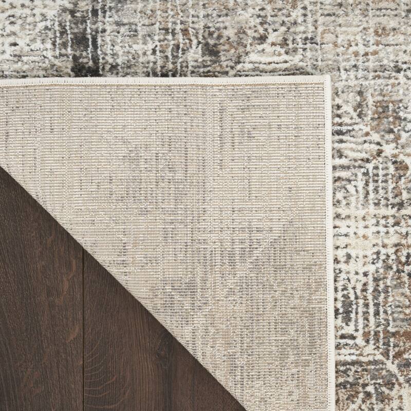 Power Loomed Abstract Modern Non Skid Stain Resistant Area Rug - 87' X '63' X '0.5