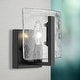 preview thumbnail 10 of 17, Aenon 6.875" Wide 1-Light Wall Sconce with Hammered Water Glass