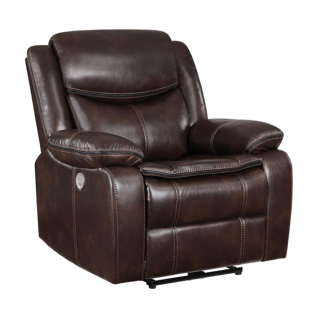 McLean Dark Brown Power Recliner Chair