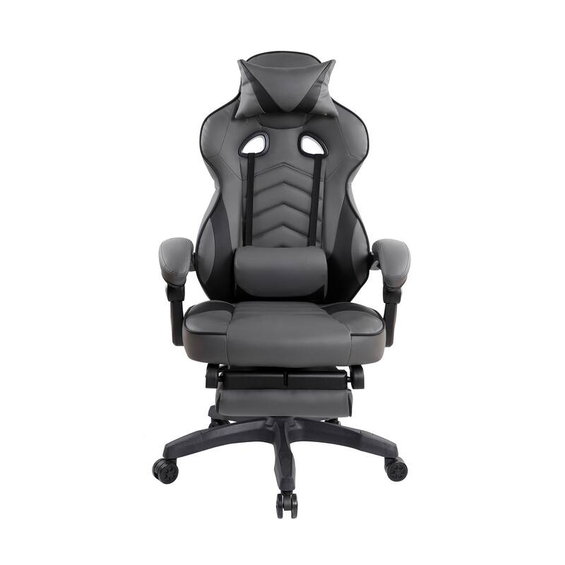 Gaming Racing Style Fully Reclining Executive Office Chair with Footrest