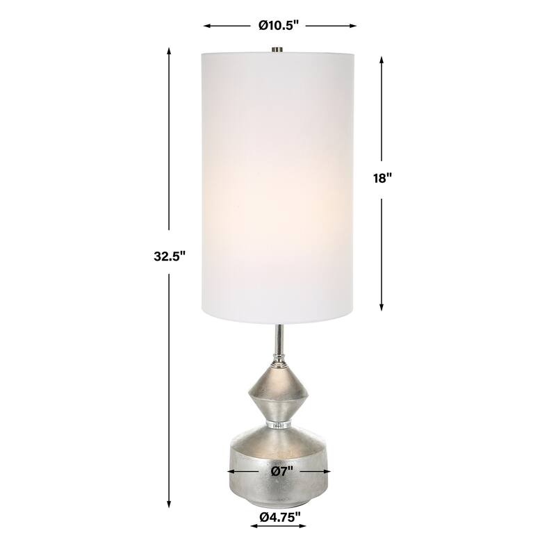 Uttermost Vial Silver Buffet Lamp - 10.5 W X 32.5 H X 10.5 D (in)