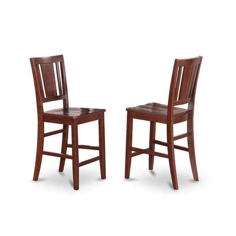Gathering Table Set - Kitchen Dining Table with Bar Stools - Modern Wood Table & Chairs