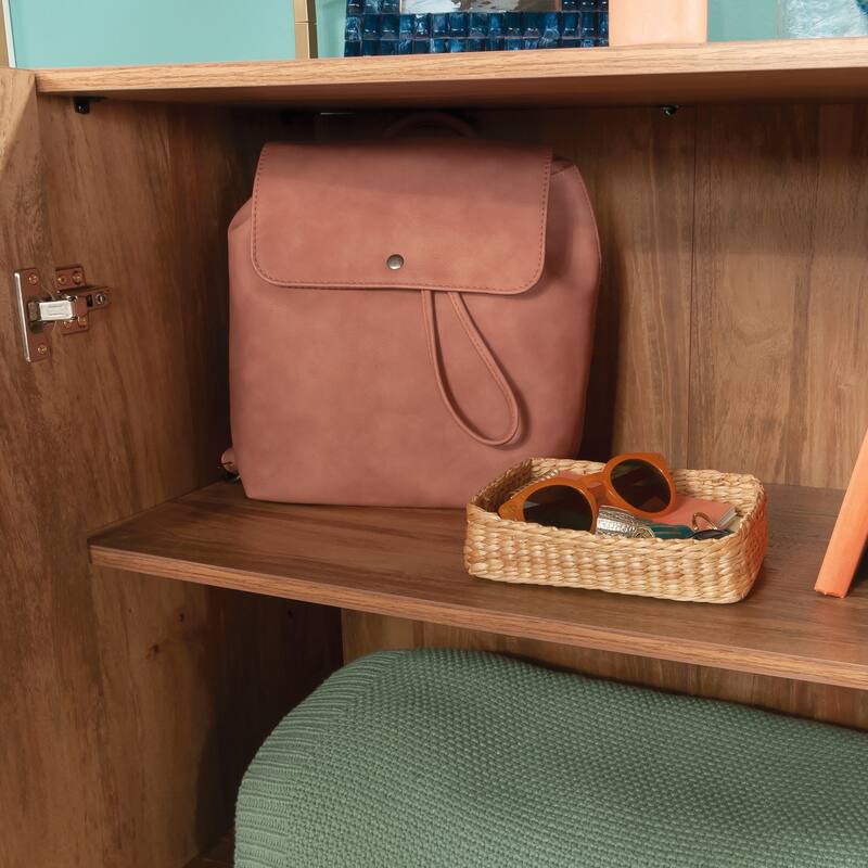 Wood Storage Cabinet with Modern Design, Brown - 31.5"W x 15.51"D x 70.87"H