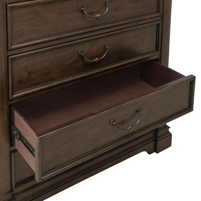 Arden Road Satin Cherry Poplar Dresser for Bedroom Storage - 6, 8, or 10 Drawers