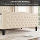 preview thumbnail 3 of 10, King Size Upholstered Platform Bed with Velvet Headboard and Lift-Up Storage, Sturdy Pine