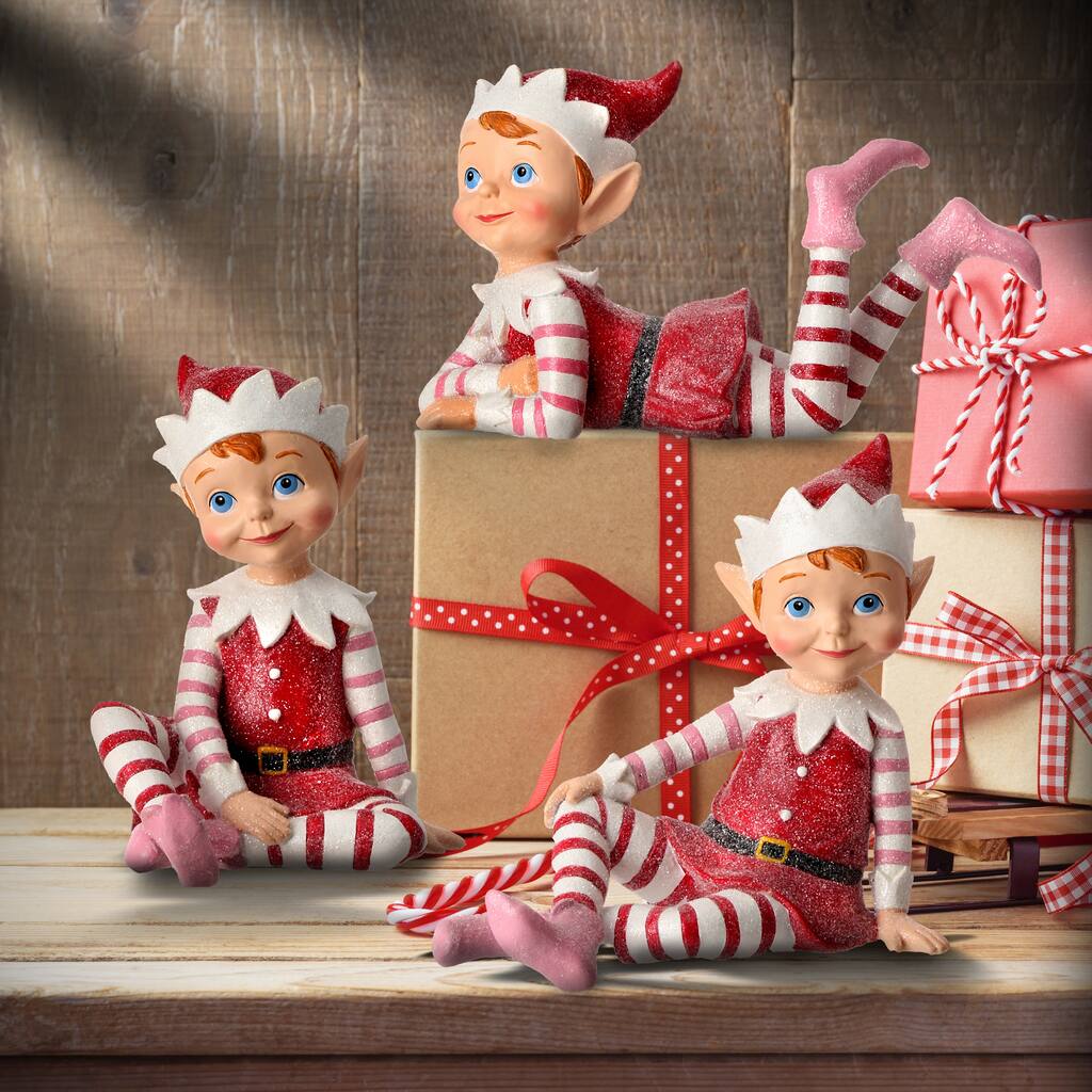 6-8" Resin Sweets Elves set of 3