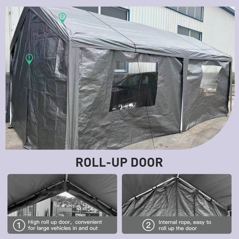10'x20' Portable Carport Garage Tent Outdoor Storage Shed