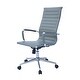 preview thumbnail 10 of 29, Executive Ergonomic High Back Modern Office Chair Ribbed PU Leather Swivel for Manager Conference Computer Room