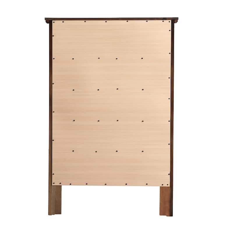 5-Drawer Wooden Bedroom Chest - 48" - Espresso Brown