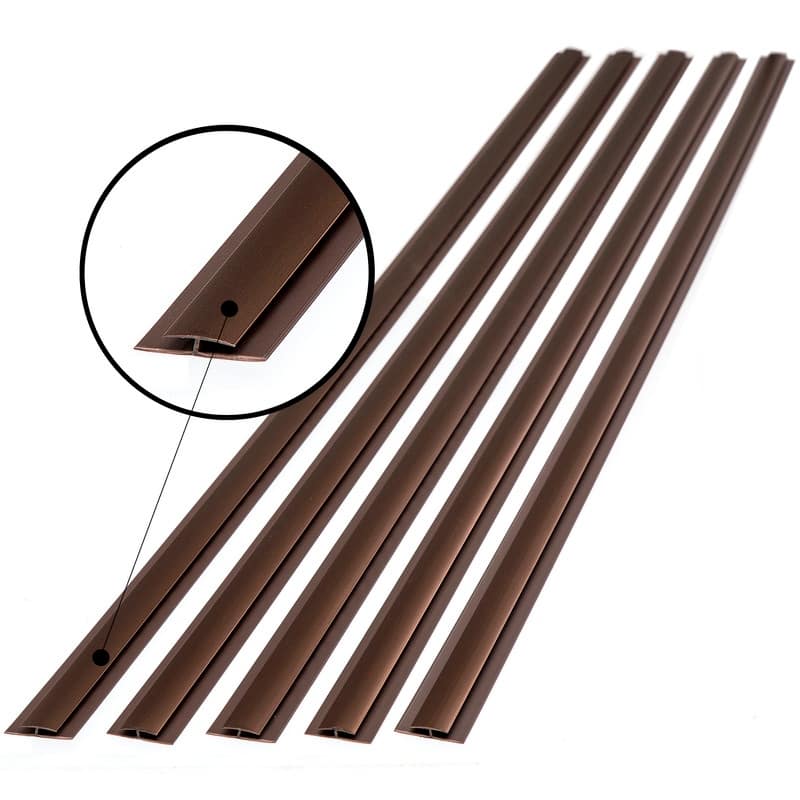 FASÄDE 47 in. Decorative Vinyl Divider Trim Oil Rubbed Bronze (5 Pack) - 5 Pack