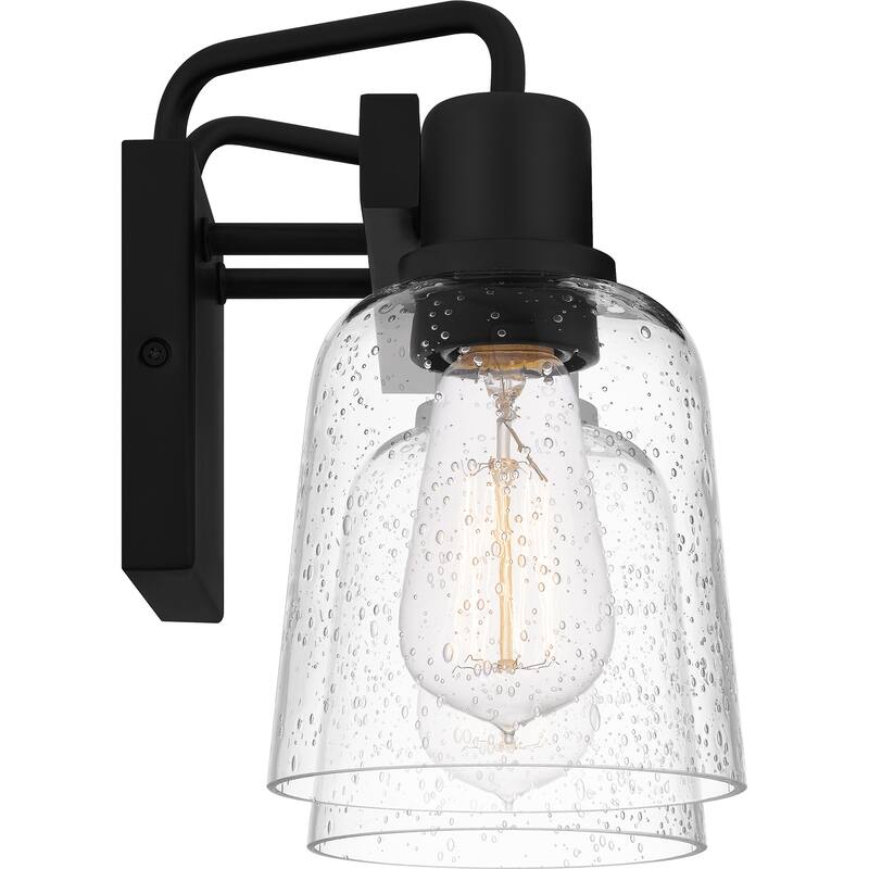 Lydia 2-Light Matte Black Vanity Light