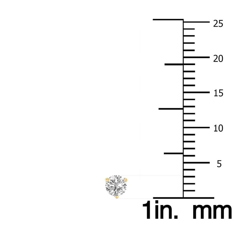 Marquee 1/4 Carat TW Lab Grown Diamond Martini Set Round Earrings in 14K Yellow Gold