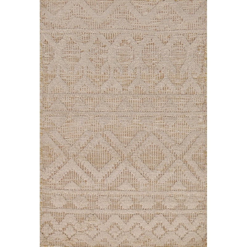 All-Over Geometric Moroccan Oriental Accent Rug Handmade Wool Carpet - 2'0"x 3'0"