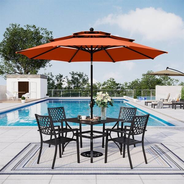 10 ft market patio umbrella 10 ft. x 6.5 ft. Market Patio Umbrella Rectangular Patio Solar Lighted   SUGIFT